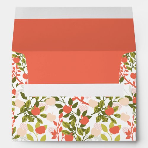 Apple Orchard Floral Garden Pattern Envelope