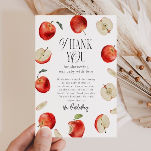 Apple Orchard Gender Neutral Baby Shower Thank You Card