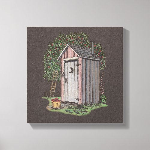 Apple Orchard Outhouse Canvas Print