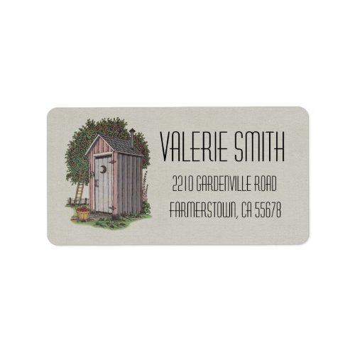 Apple Orchard Outhouse Label