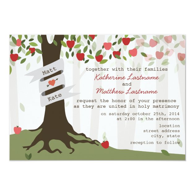 Apple Orchard Wedding Invitation