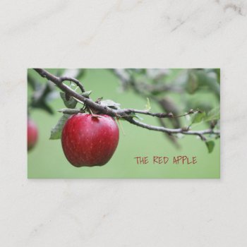 Apple Organic Fresh Red Apples Business Card by camcguire at Zazzle
