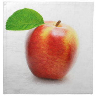 Apple painting - Cloth Napkins