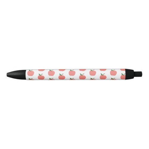 Apple Pattern  Cute Teacher Modern Scandi Pink Black Ink Pen