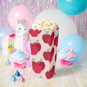 Apple Pattern Popcorn Favor Box for Party Gifts