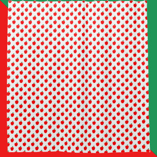 Apple Pattern Red Fruit Shower Curtain