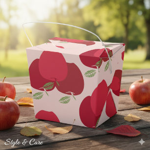 Apple Pattern Take Out Favor Box for Party Gifts