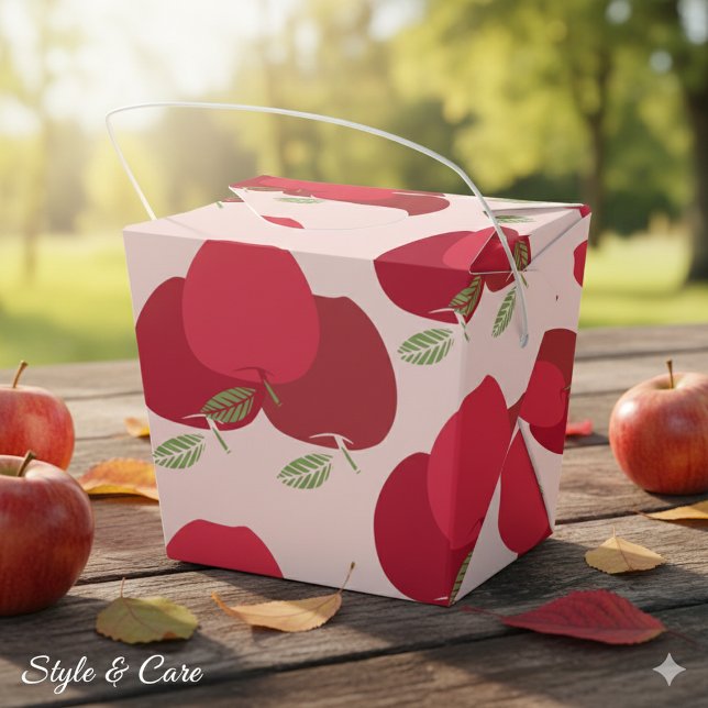 Apple Pattern Take Out Favor Box for Party Gifts (Apple Pattern Take Out Favor Box for Party Gifts)