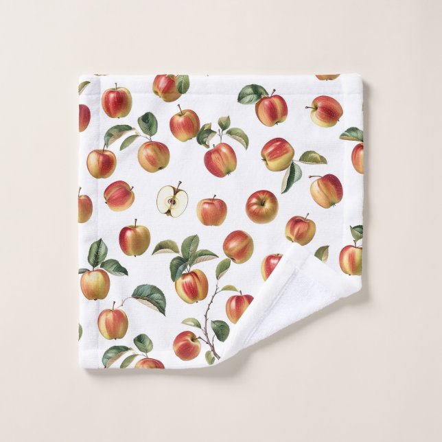 Apple Pattern Wash Cloth (Wash Cloth)