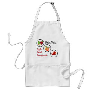 Apple, Pear & Pomegranate Design Adult Apron