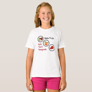 Apple, Pear & Pomegranate Design T-Shirt
