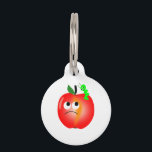 Apple Pet ID Tag<br><div class="desc">Happy green worm</div>