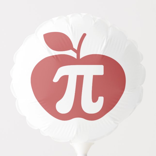 Apple Pi 3.14 Math Pi Day Balloon (Front)