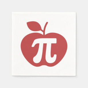 Apple Pi 3.14 Math Pi Day Napkins