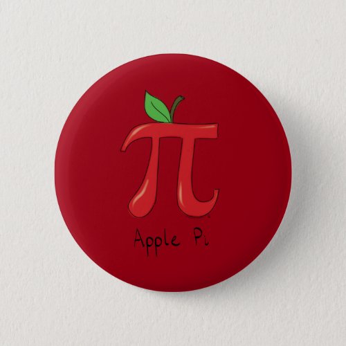 Apple Pi Cute Math Pi Day Button Pin