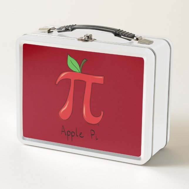 Apple Pi Cute Math Pi Day Lunch Box (Front)