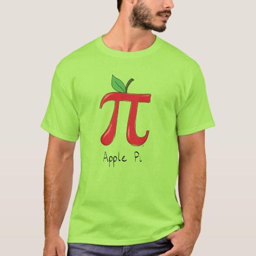 Apple Pi Cute Math Pi Day Mens T_Shirt