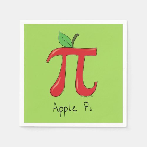 Apple Pi Cute Math Pi Day Party Napkins