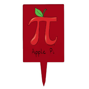 Apple Pi Cute Math Pi Day Pie Decor or Cake Topper