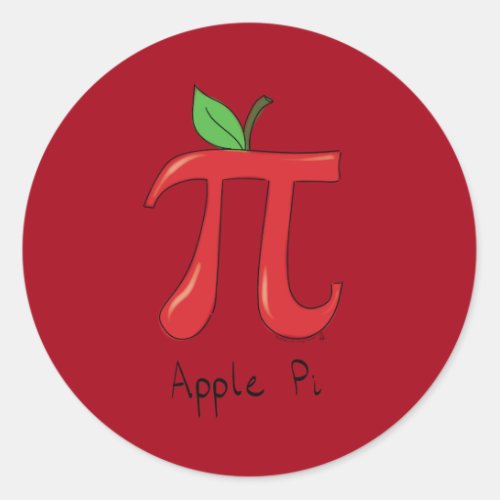 Apple Pi Cute Math Pi Day Stickers