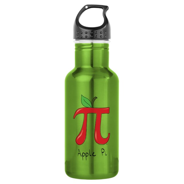 Apple Pi Cute Math Teacher Kids Stainless Steel Water Bottle (Front)