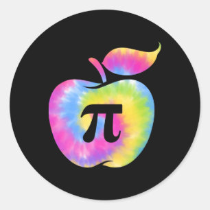 Apple Pi Day Funny 3.14 Pi Day Math Teachers Pi Ma Classic Round Sticker
