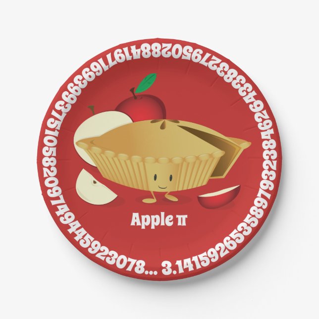 Apple Pi Day | Paper Plate (Front)