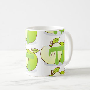 Apple Pi Green Math Teacher Coffee Mug