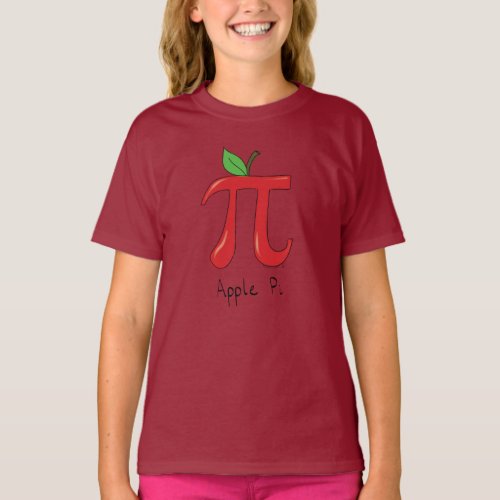 Apple Pi Symbol Math Teacher T_Shirt