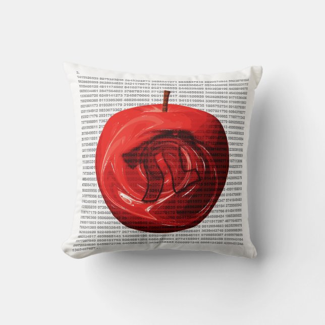 Apple_Pi Throw Pillow (Front)