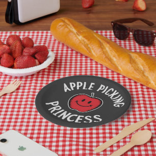 Apple Picking Princess Apple Fruit Day Fall Paper Plates