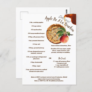 Apple Pie A La Bourbon Recipe Postcard