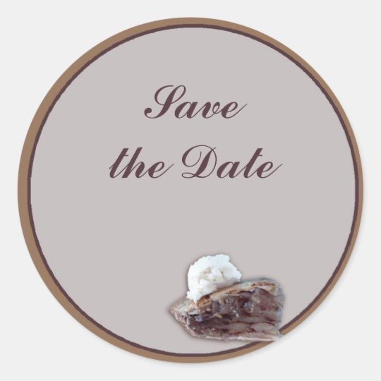 Apple pie a la mode classic round sticker