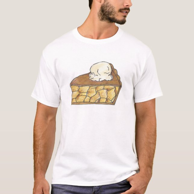 Apple Pie a la Mode Ice Cream Fruit Pies Slice T-Shirt (Front)