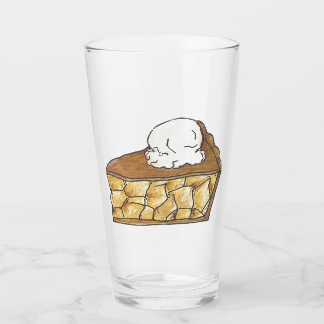 Apple Pie a la Mode Slice Bakery Dessert Glass (Front)