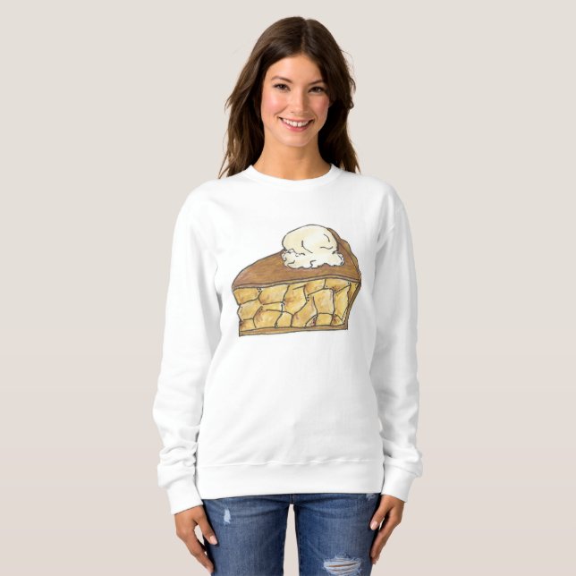 Apple Pie a la Mode Slice Dessert Sweatshirt (Front Full)