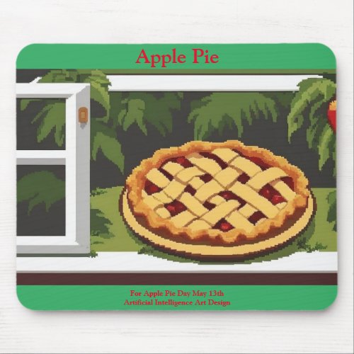 Apple Pie AI Art Mouse Pad