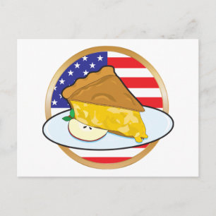 Apple Pie American Flag Postcard