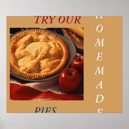 Apple Pie Art Poster Menu