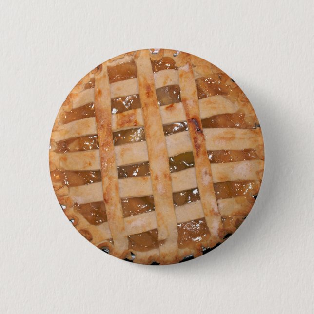 Apple Pie Baked Pinback Button (Front)