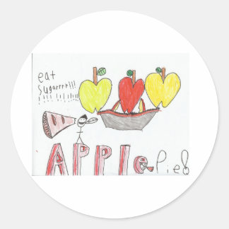 apple pie classic round sticker
