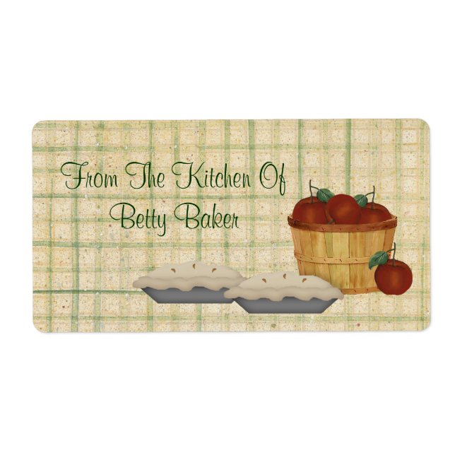 Apple Pie Custom Label (Front)