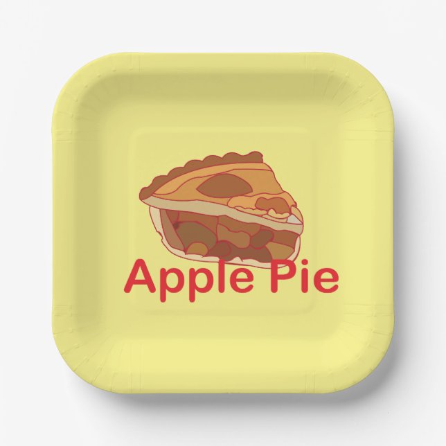 Apple Pie Dessert Party Paper Plates (Front)