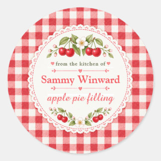 Apple Pie Filling Homemade Gift Label