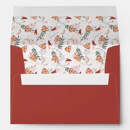 Apple Pie Floral Pattern White Envelope