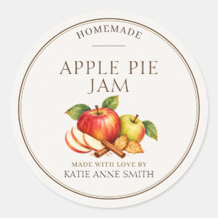 Apple Pie Jam Labels Personalized Canning Stickers