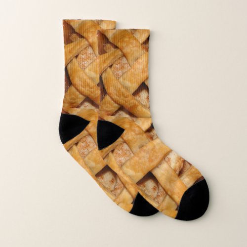 Apple pie lattice crust socks