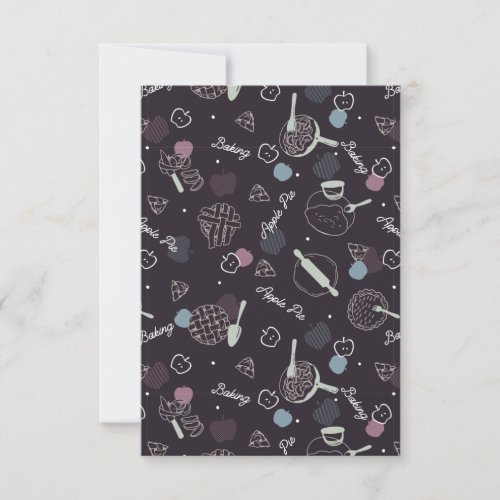 Apple Pie Lover Pattern Thank You Card