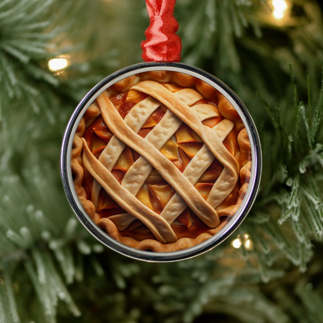 Apple Pie Metal Ornament (Tree)