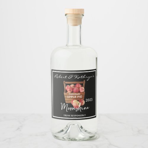 Apple Pie Moonshine Personalized Liquor Bottle Label